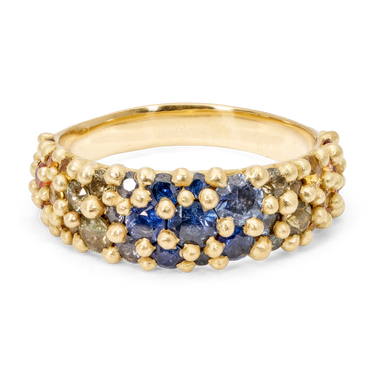 Wide Rainbow River Ring - Made to Order